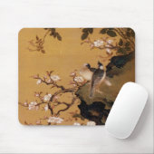 2羽の鳥のヴィンテージの古く日本のな絵画 マウスパッド (マウス)