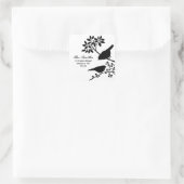 2羽の鳥の住所 シール (バッグ)