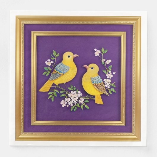 2羽の鳥の華美金ゴールド枠 (正面)