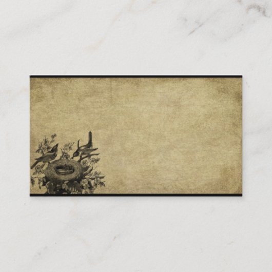 2羽の鳥及び彼らの巣のきちんとした名刺 名刺 (正面)