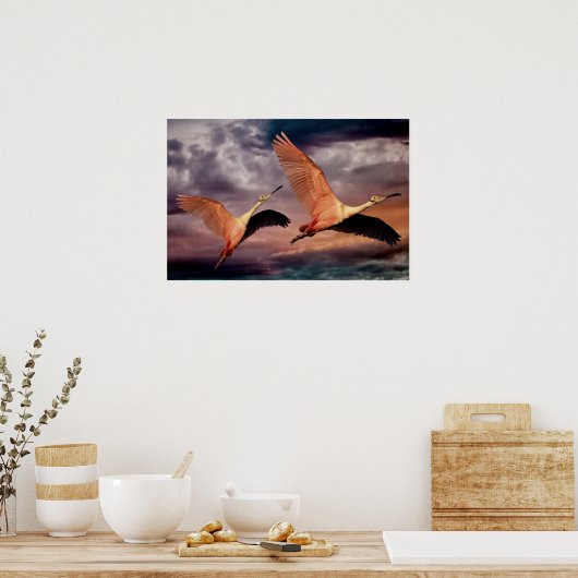 2羽の鳥 ポスター (キッチン)