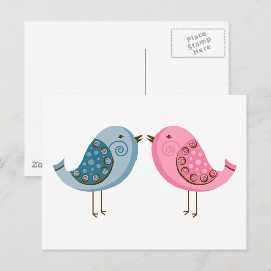 2羽の鳥 ポストカード (正面/裏面)