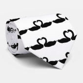 2羽の黒鳥アイコン ネクタイ (ロール)