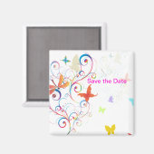 2羽ひらひら救して蝶々 マグネット (正面/裏面)