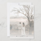 2色あせた写真ホワイトフォトオーバーレイ結婚ズ 招待状 (裏面)