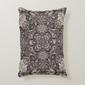 2色のヴィンテージのシームレスなパターン。コンターアラビ アクセントクッション (正面(垂直))