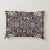 2色のヴィンテージのシームレスなパターン。コンターアラビ アクセントクッション (裏面)