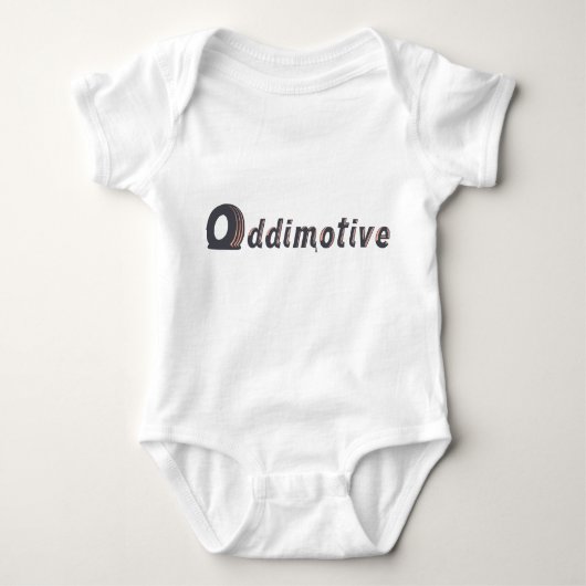 2色の前部ロゴだけ ベビーボディスーツ (正面)