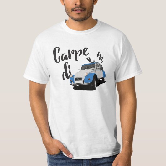2色の2CV - 23色のカープディエム Tシャツ (正面)