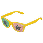 2色レンズ緑とオレンジの黄色の星 キッズサングラス (アングル)