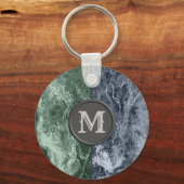 2色大理石モノグラム – カラーを選択 キーホルダー (正面)