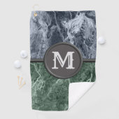 2色大理石モノグラム – カラーを選択 ゴルフタオル (インサイチュ)