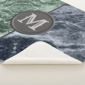 2色大理石モノグラム – カラーを選択 シェルパブランケット (3/4)