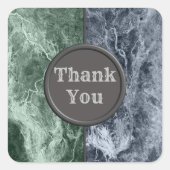 2色大理石モノグラム – カラーを選択 スクエアシール (正面)