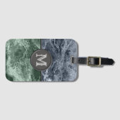 2色大理石モノグラム – カラーを選択 ラゲッジタグ (正面横)