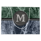 2色大理石モノグラム – カラーを選択 ラージペーパーバッグ (裏面)