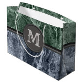 2色大理石モノグラム – カラーを選択 ラージペーパーバッグ (裏面アングル)