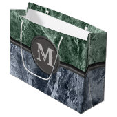 2色大理石モノグラム – カラーを選択 ラージペーパーバッグ (正面アングル)