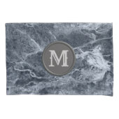 2色大理石モノグラム – カラーを選択 枕カバー (正面左)