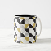 2色数々の抽象デザインマグ ツートーンマグカップ (正面右)