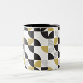 2色数々の抽象デザインマグ ツートーンマグカップ (中央)