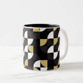 2色数々の抽象デザインマグ ツートーンマグカップ (正面右)