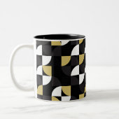 2色数々の抽象デザインマグ ツートーンマグカップ (左)