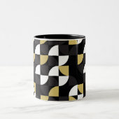 2色数々の抽象デザインマグ ツートーンマグカップ (中央)