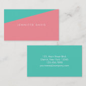 2色 |アクア+サーモン |名刺 名刺 (正面/裏面)