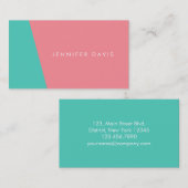 2色 |アクア+サーモン |名刺 名刺 (正面/裏面)