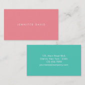 2色 |アクア+サーモン |名刺 名刺 (正面/裏面)