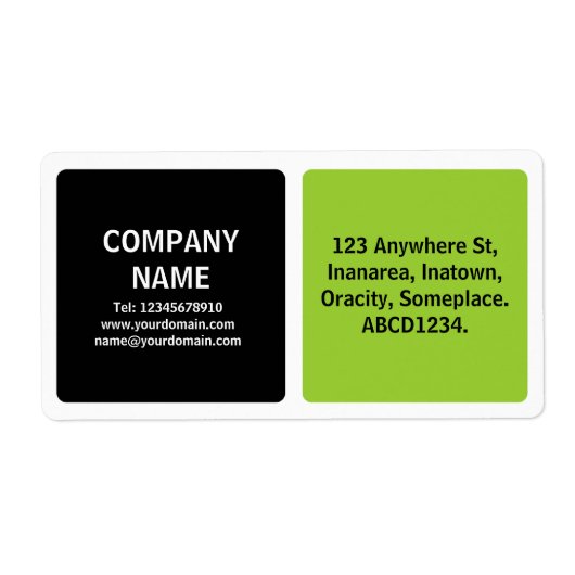 2色 – 黒と火星の緑 ラベル (正面)