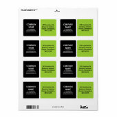 2色 – 黒と火星の緑 ラベル (フルシート)