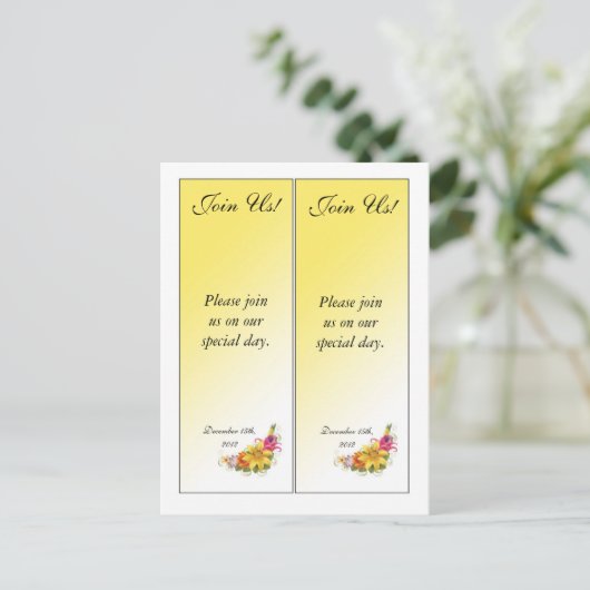 2花の花束ブックマークを保存 案内ポストカード (スタンド正面)