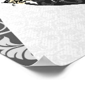 2花嫁ウェディングデイボタニカルダマスク写真 ポスター (角)