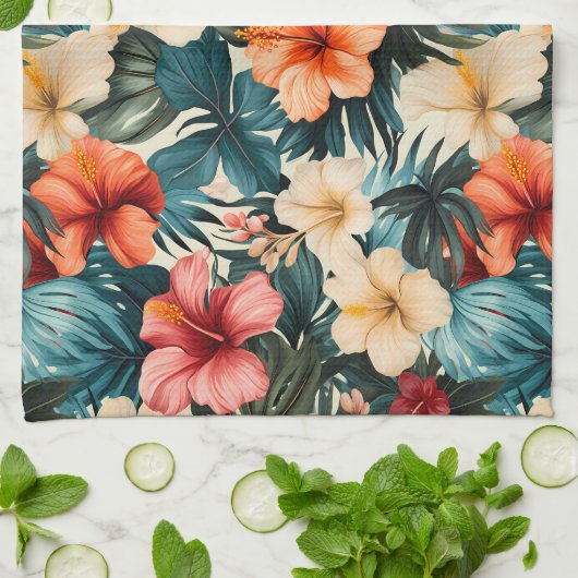 #2花柄 キッチンタオル (折り畳み)