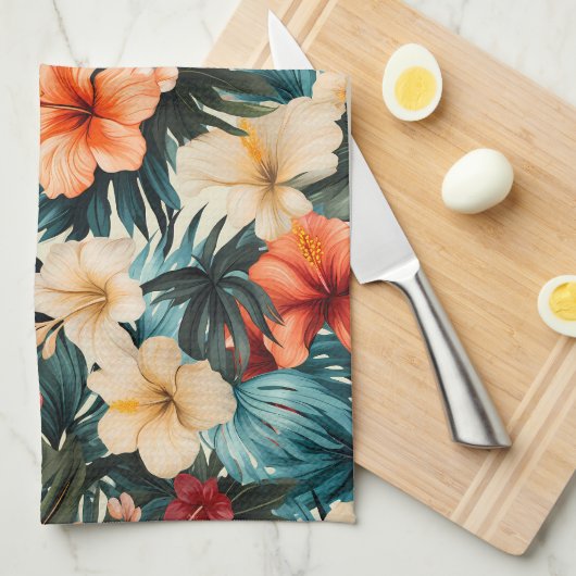 #2花柄 キッチンタオル (四つ折り)