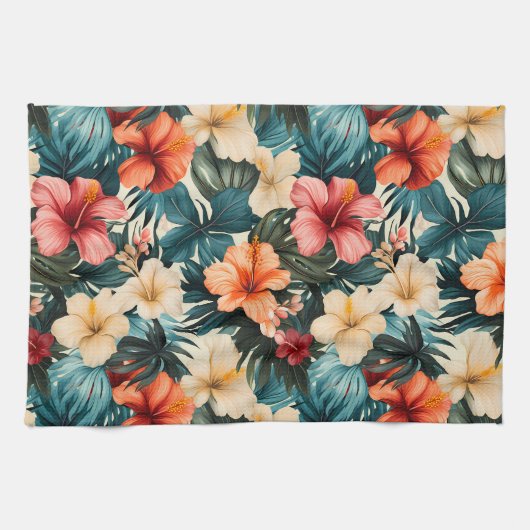 #2花柄 キッチンタオル (横)