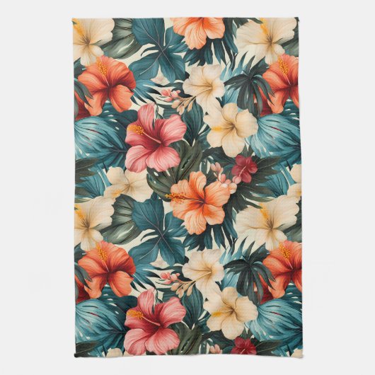 #2花柄 キッチンタオル (縦)