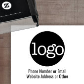 2行のテキストを使用したビジネスロゴ セルフインキングスタンプ