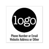 2行のテキストを使用したビジネスロゴ セルフインキングスタンプ (デザイン)