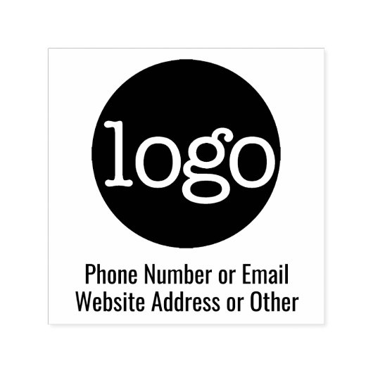 2行のテキストを使用したビジネスロゴ セルフインキングスタンプ (デザイン)