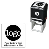 2行のテキストを使用したビジネス ロゴ セルフインキングスタンプ (インサイチュ)