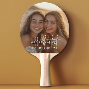 2行のフルフォト文字 – スクリプトとモダン 卓球ラケット