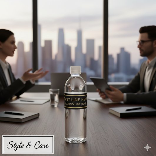 2行カスタムテキストラベル 8.25"x1.75" ペットボトルラベル