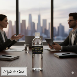 2行カスタム文字8.25"x1.75" ペットボトルラベル