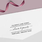 2行書道スクリプトカップル差出人住所 セルフインキングスタンプ