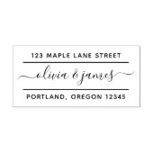 2行書道スクリプトカップル差出人住所 セルフインキングスタンプ (デザイン)