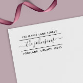 2行書道スクリプトファミリ差出人住所 セルフインキングスタンプ