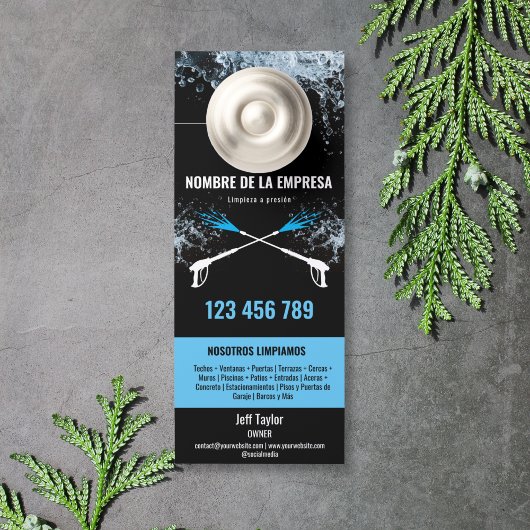 2言語圧力洗浄力洗浄ルーフ ドアノブサイン